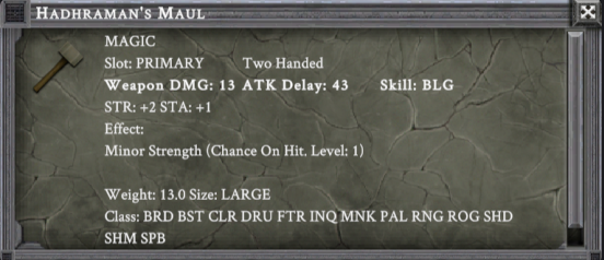 HADHRAMAN'S MAUL item card